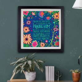 Poster Bonito Doxologia Floral Inspiridade Religiosa