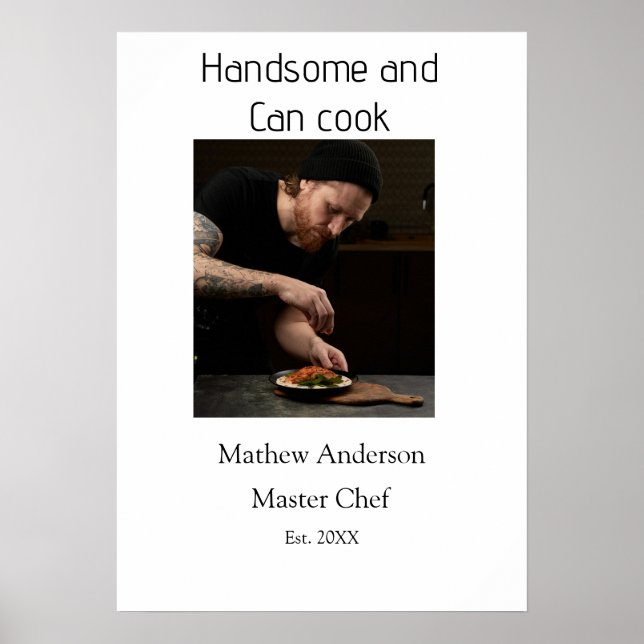 Poster Bonito e pode cozinhar adicionar nome master chef  (Frente)