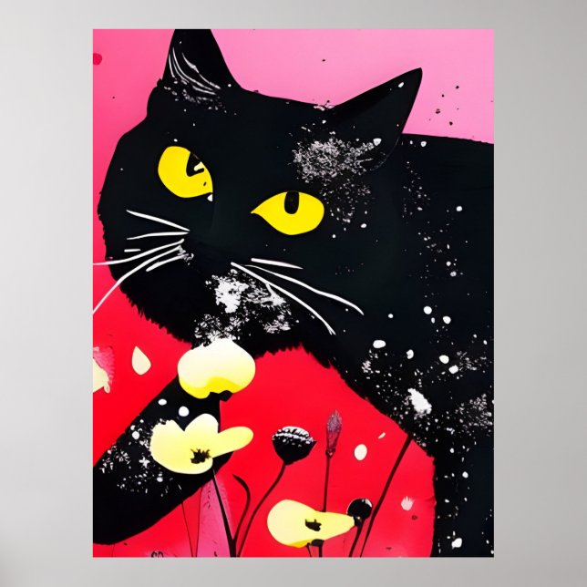 Poster Bonito Gato Negro (Frente)