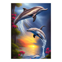 Bonito Golfinho Duo No Paraíso