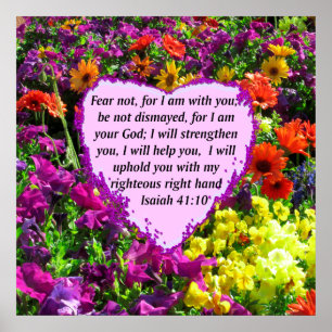PÔSTER BONITO ISAIAH 41:10 FLORAL DESIGN