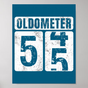 Poster Bonito Oldômetro 55 Vintage Engraçado 55º
