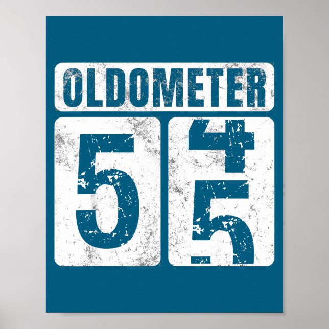 Poster Bonito Oldômetro 55 Vintage Engraçado 55º (Frente)