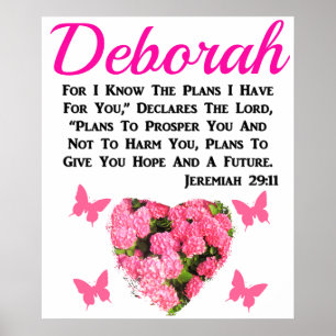 POSTER BONITO PINCO FLORAL PERSONALIZADO JEREMIAH 29:11