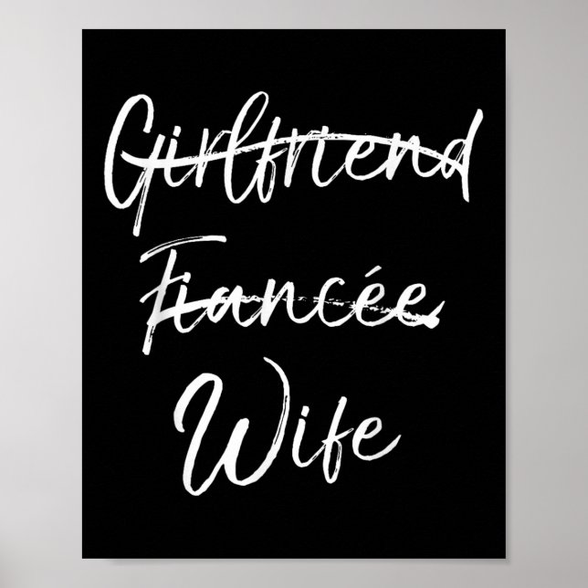 Poster Bonito Presente De Casamento Não Namorada Fiancée  (Frente)