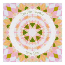 Bonito Rosa Verde Brilhante Pequeno Estrelo de Beb