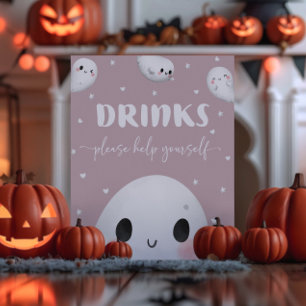 Poster Bonito Sinal de Bebidas de Halloween