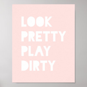 Pôster Bonito Slogan Engraçado Rosa