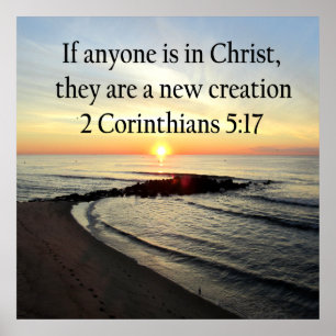 POSTER BONITO SOL 2 CORINTHIANS 5:17 DESIGN