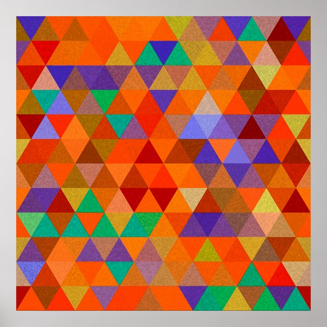 Poster Bonito Triângulo padrão de inclinação I + suas ide (Frente)