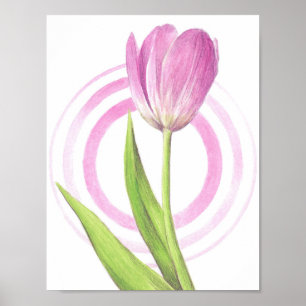 Poster Bonito Tulipa Primavera de flor Elegante Arte flor