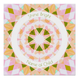 Pôster Bonito Verde Brilhante Verde Brilhante Estrela Nur