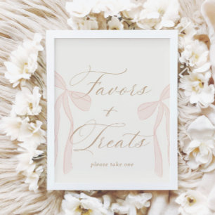 Poster Bonjour Bébé Pink Paris Favor e Treats Sinal