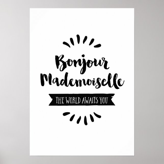 Poster Bonjour Mademoiselle O mundo te espera (Frente)