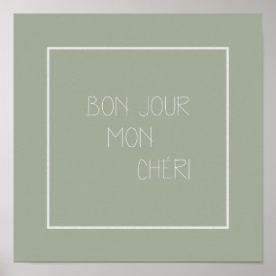 Pôster Bonjour Mon Cheri - Alô Querido - Saudação Fran