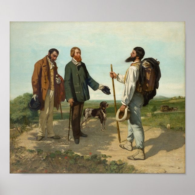 Poster Bonjour Monsieur Courbet, Gustave Courbet (Frente)