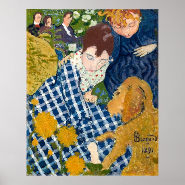 Poster Bonnard's Women with a Dog (Frente)