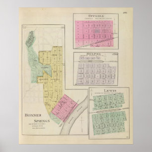 Poster Bonner Springs, Belpre, Lewis, Kansas