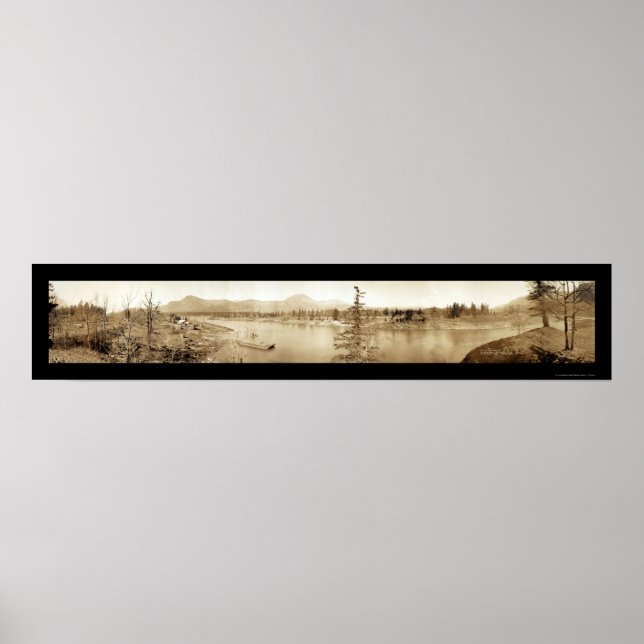 Pôster Bonneville Dam Locks Foto 1934 (Frente)