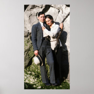 Poster Bonnie And Clyde Abraço 1933 Remasterizado