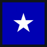 Pôster Bonnie Blue Flag<br><div class="desc">Bandeira Azul Bonnie. A Bandeira Azul de Bonnie foi uma bandeira não oficial no início da Guerra Civil Americana em 1861. É constituído por uma estrela branca de cinco pontas e solteiro num campo azul. Ela se assemelha muito à bandeira da república de vida curta da Flórida Ocidental de 1810,...</div>