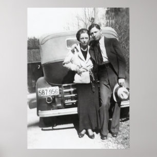 POSTER BONNIE & CLYDE - TEXAS OUTLAWS 1933