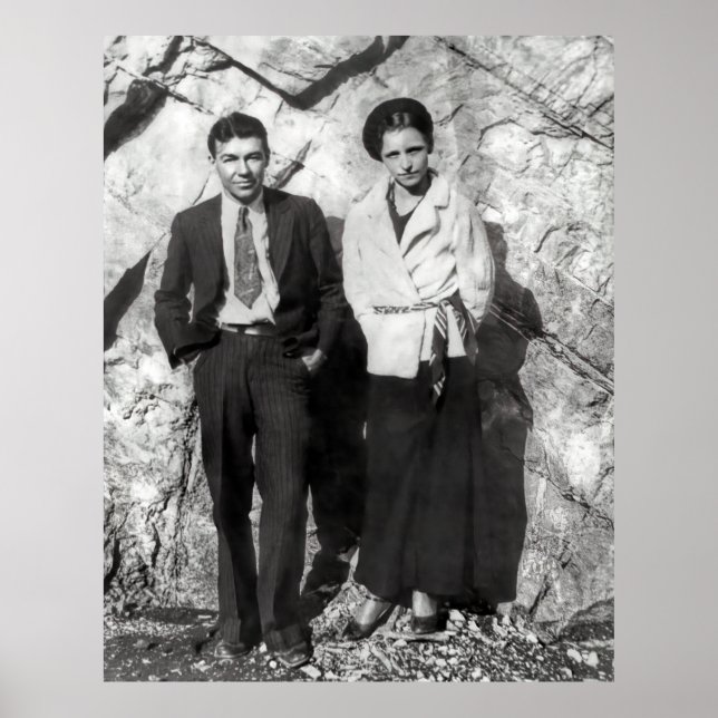 Poster BONNIE & CLYDE - TEXAS OUTLAWS c. 1933 (Frente)