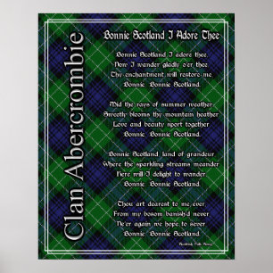 Poster Bonnie Scotland I Adore Theo Abercrombie Tartan