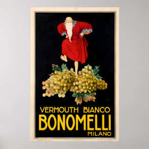 Poster Bonomelli Vermouth Bianco por Archille Mauzan Comi