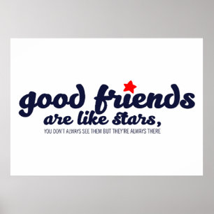 Poster Bons amigos são como estrelas