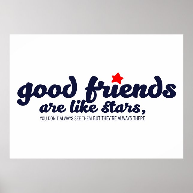 Poster Bons amigos são como estrelas (Frente)