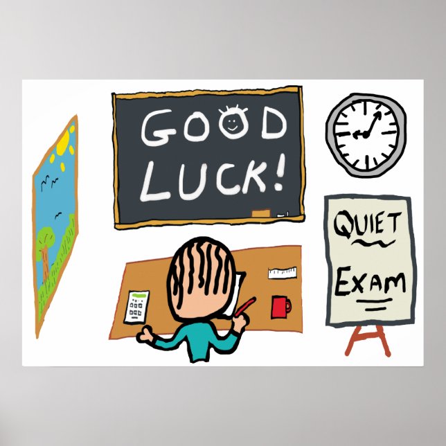 Poster Bons exames de sorte (Frente)