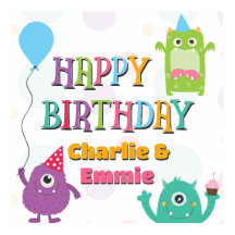 Bons Monstros Felizes Festa de Aniversário, Qualqu