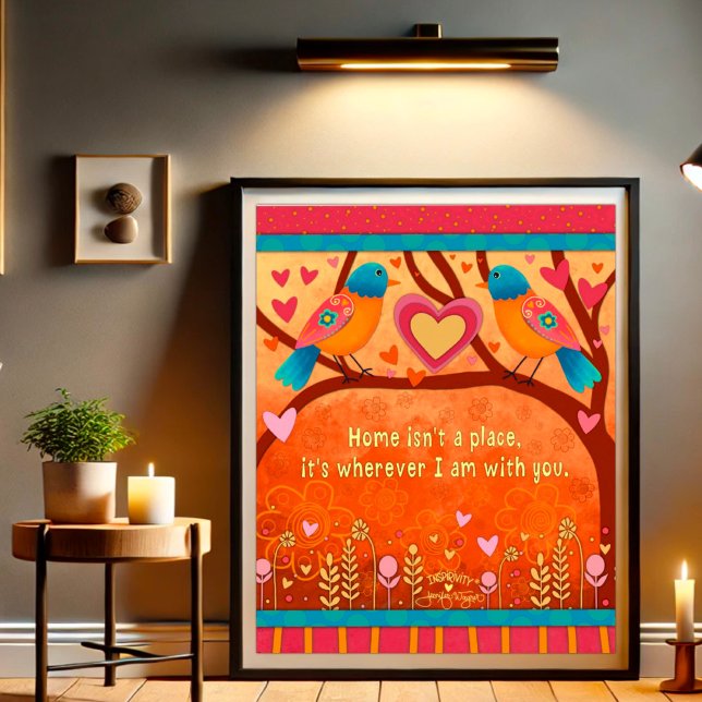 Poster Bons Pássaros Folclóricos Inspirando Inspirividade (Criador carregado)