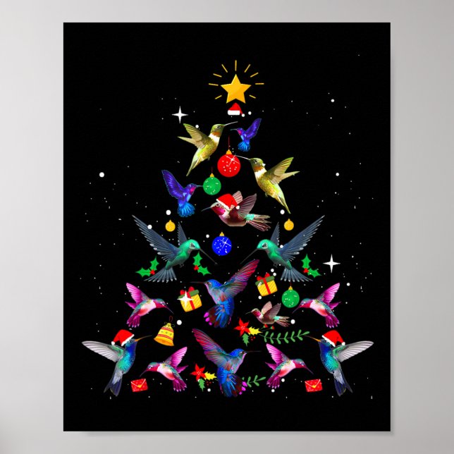 Poster Bons presentes na árvore de natal do Hummingbird (Frente)