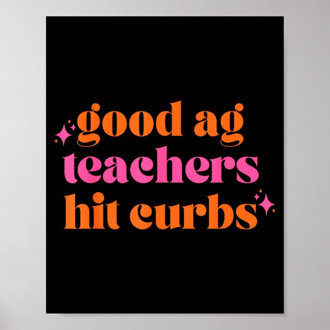 Poster Bons professores de Ag acertam obstáculos Citação  (Frente)