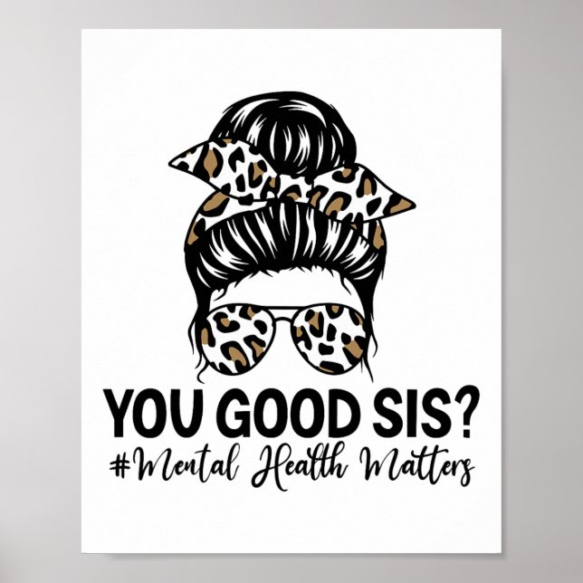 Poster Bons Sis Problemas de Saúde Mental Conscientização (Frente)