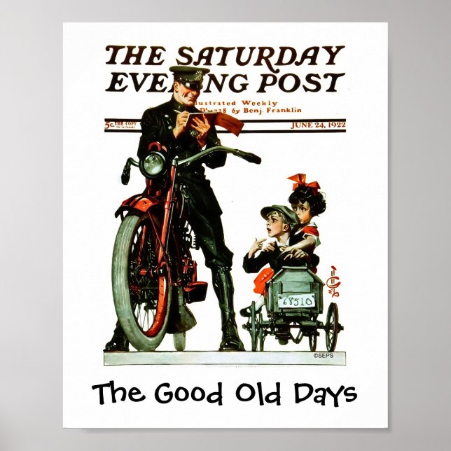 Poster Bons Velhos Tempos - Saturday Evening Post (Frente)