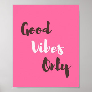 Poster Bons Vibs Apenas Frase Cota Positiva