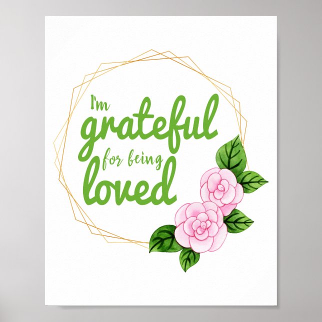 Poster bons votos positivos citações para autoaceitação (Frente)