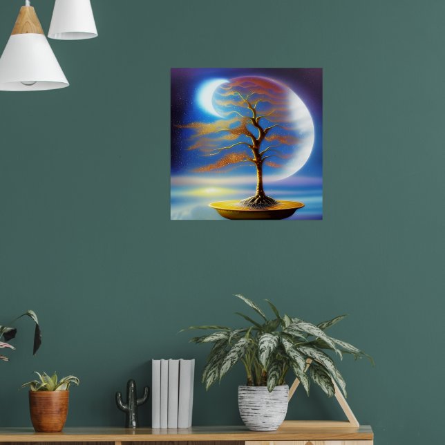 Poster bonsai paisagem lunar (Sala de Estar 1)
