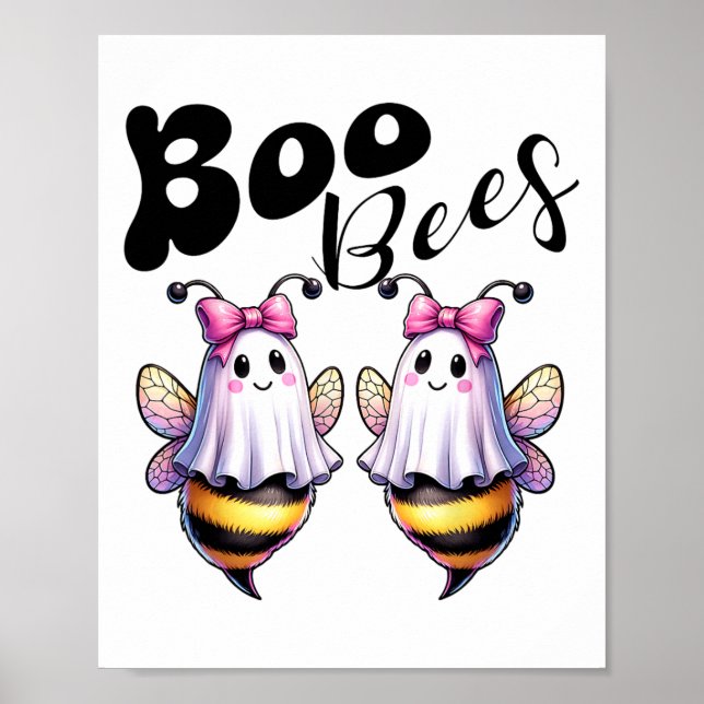 Poster Boo Bees Fantasma Abelhas Halloween Furiosas Mulhe (Frente)