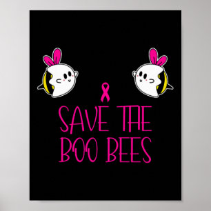Poster Boo Bees Mama Consciência do Cancer Halloween Salv
