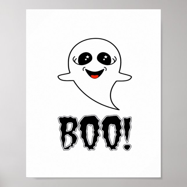 Poster Boo! Bonito Halloween Por Lucas Retro Classic (Frente)