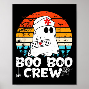 Poster Boo Boo Crew Enfermeira Fantasma Engraçada Nur