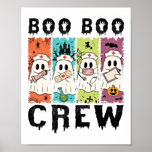 Poster Boo Boo Crew Halloween Nurse (Frente)