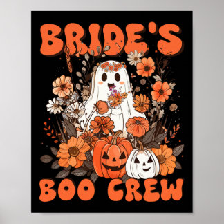 Poster Boo Crew Floral Ghost Chelorette Casamento H