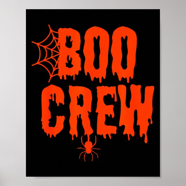 Poster Boo Crew Funny Halloween Shirt For Group Costume F (Frente)