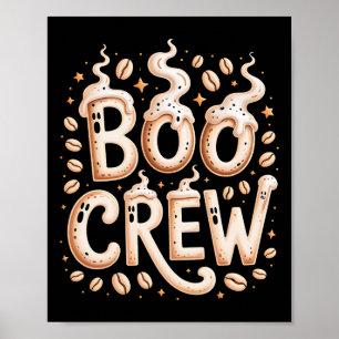 Poster Boo Crew Halloween Caffee Cappuccino Espresso Rist