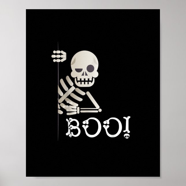 Poster Boo! Cute Escondendo Peekaboo Assustador Crianças  (Frente)